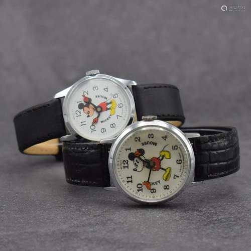 2 MICKEY MOUSE wristwatches, Switzerland / Walt Disney