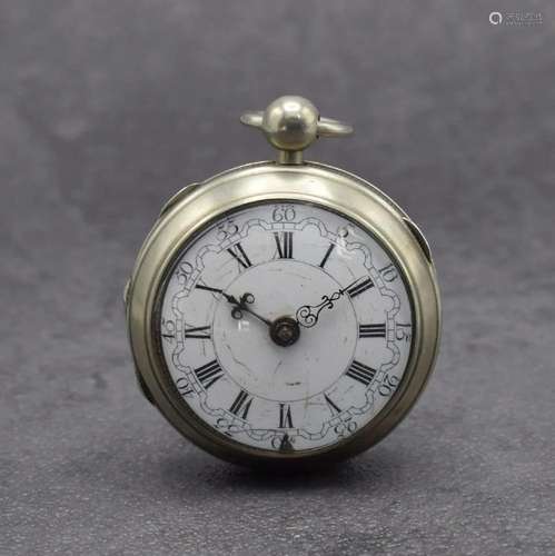 D. BISCHOPP verge pocket watch in later case