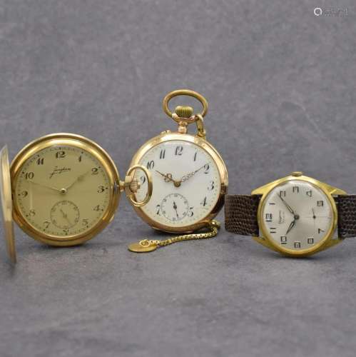 Set of 1 pocket watch in 14k yellow gold