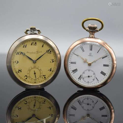 OMEGA & IWC open face gents pocket watches