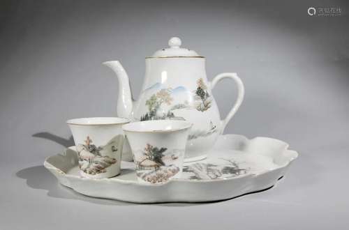 YETING WANG, QIANJIANCAI TEA SET