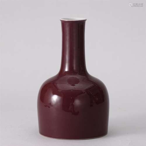 A Red Glaze Bell Shaped Porcelain Vase