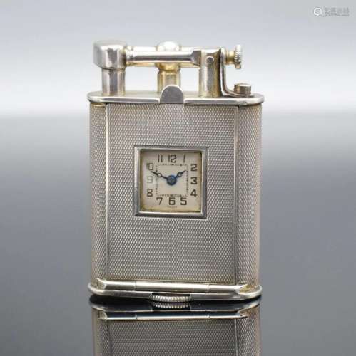 SPECK WATCH FY rare petrol lighter with watch in silver