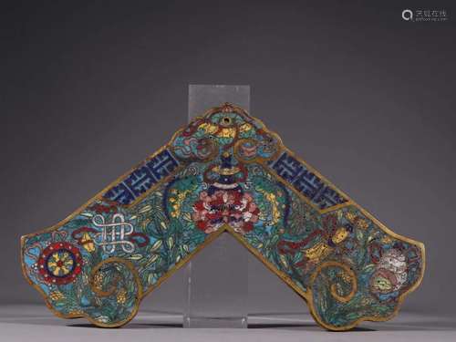 CLOISONNE ENAMELED BRONZE HANGING PIECE