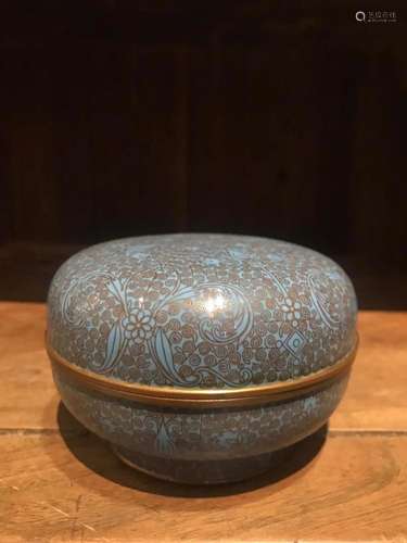 JAPANESE CLOISONNE ENAMELED BRONZE FLORAL BOX