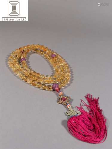 Chinese 108 Buddha Prayer Beads Necklace