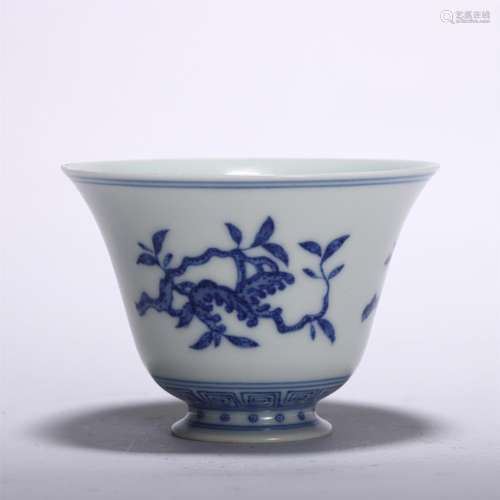 A Blue and White Porcelain Cup