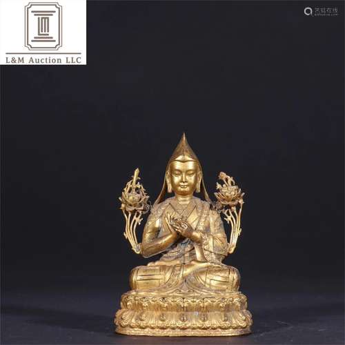 A Chinese Gilt Bronze Buddha Statue