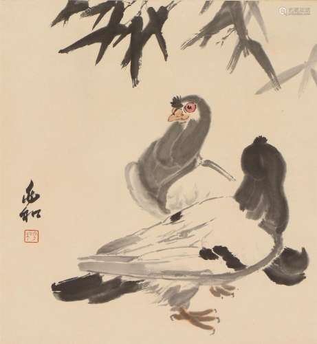 A Chinese Painting of pigeons