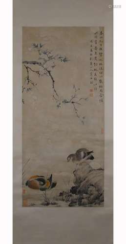 HUA YAN, PEACH BLOSSOM AND DUCKS