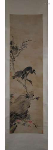 HUA YAN, CRANES AND FLOWER