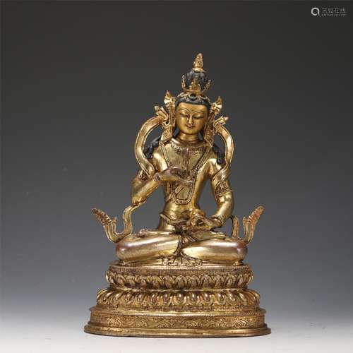 A Gilt Bronze Buddha Statue