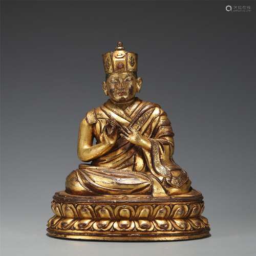 A Gilt Bronze Buddha Statue