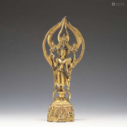 A Gilt Bronze Buddha Statue