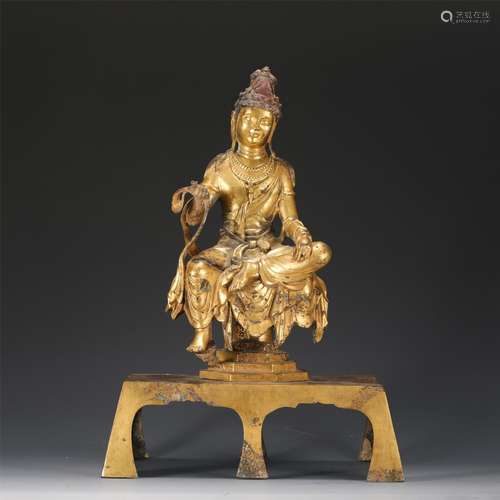 A Gilt Bronze Buddha Statue