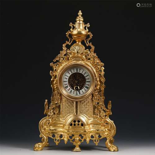 A Gilt Bronze Table Clock