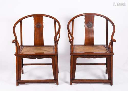 Pair of Hardwood Arm Chairs