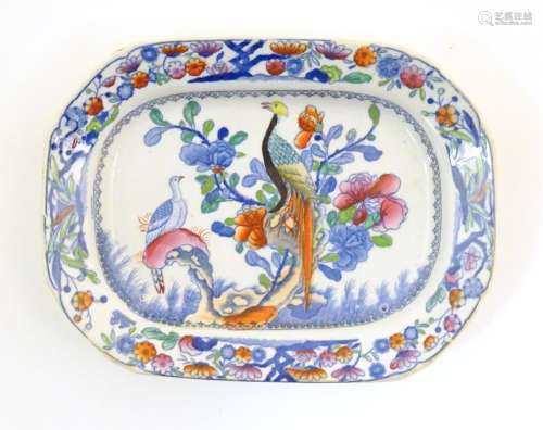 A Mason's Ironstone dish decorated in the Long-tai…