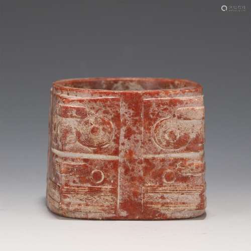 An Archaistic Style Jade Cong Decoration