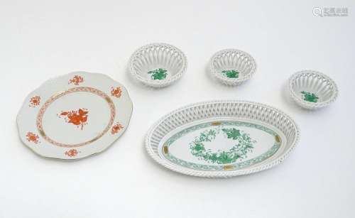 A quantity of Herend pottery to include three bask…