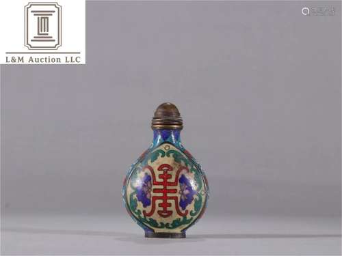 A Chinese Cloisonne Snuff Bottle