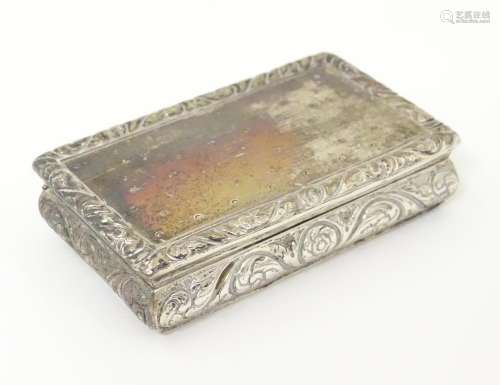 A George IV silver snuff box with engine turned de…