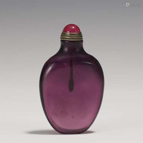 A Purple Peking Glass Snuff Bottle