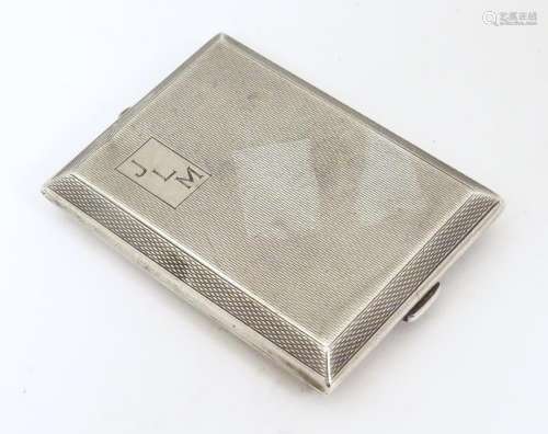 An Art Deco silver matchbox / match book case with…
