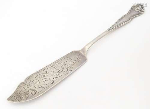 A silver butter knife hallmarked Birmingham 1904, …