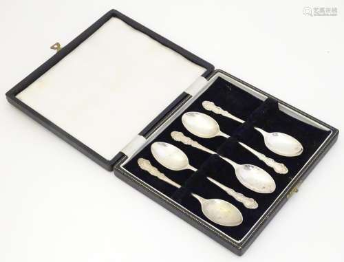 A set of five silver teaspoons, hallmarked Birming…