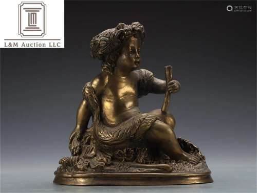 A Chinese Bronze Figure Statue