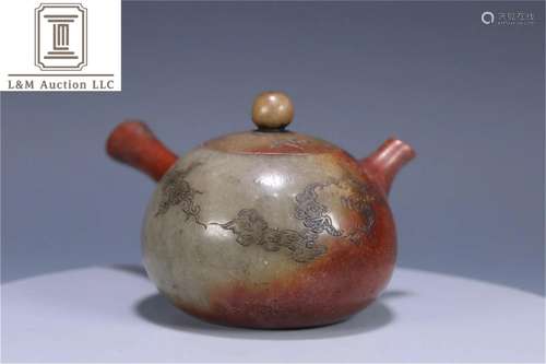 A Chinese Shoushan Stone Teapot