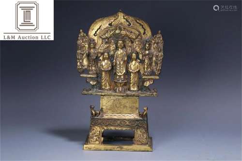 A Chinese Gilt Bronze Buddha Statue