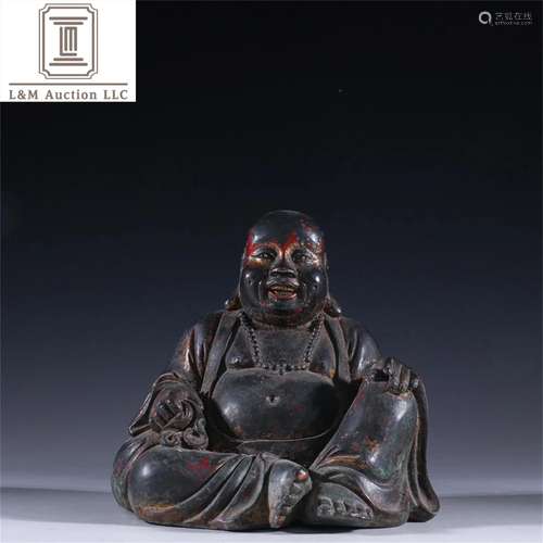 A Chinese Bronze Maitreya Buddha Statue