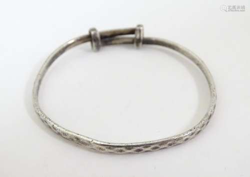 A child's silver Christening bracelet, marked silv…
