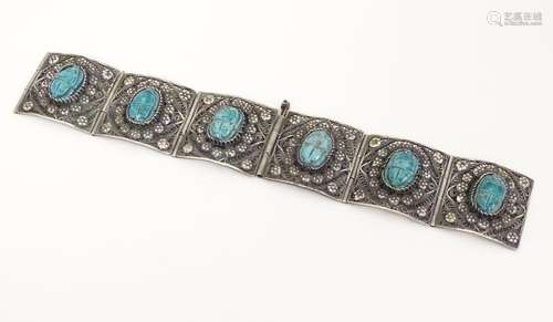 Egyptian Revival Jewellery : A bracelet section wi…