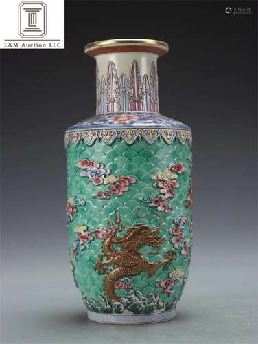 A Chinese Famille Rose Porcelain Vase