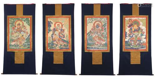 A Set of Four Thangka