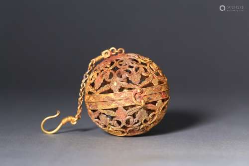 Pure Gold Ball-shaped Censer
