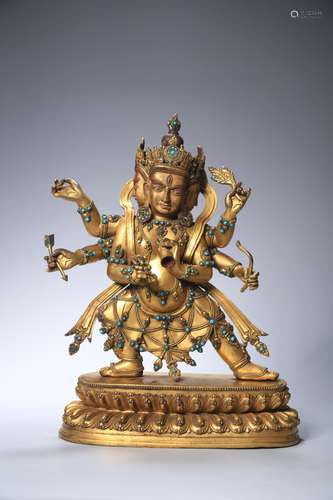 Gilt Copper Statue of Buddha