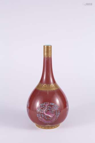Ji-Red Glazed Gall-bladder Vase