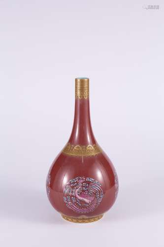 Ji-Red Glazed Gall-bladder Vase