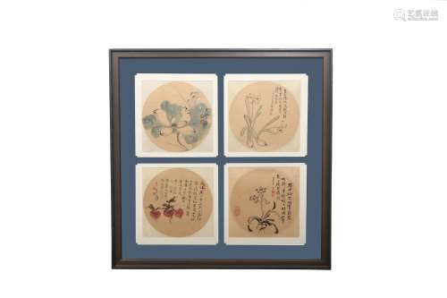 Painting and Calligraphy by Zhang Daqian（with frame）