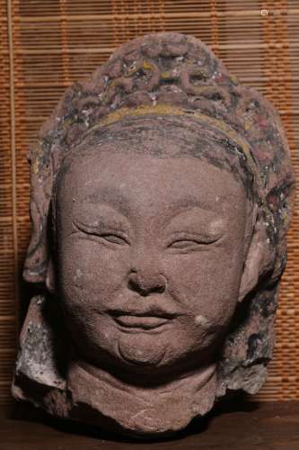 Red Sandstone Head of Avalokitesvara