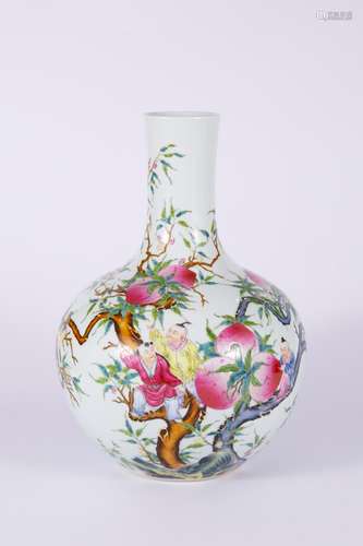 Famille Rose Globular Vase