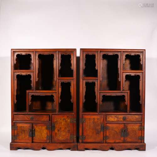 A Pair of Huanghuali Wood Cabinets