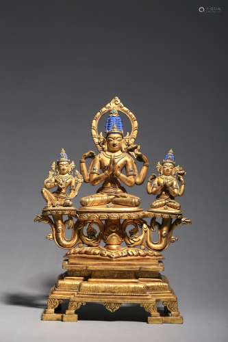 Gilt Copper Statue of Buddha