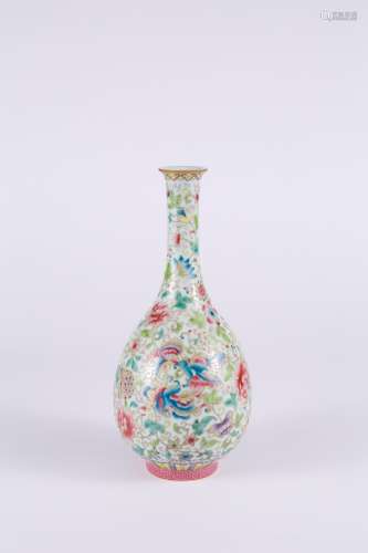 Famille Rose Gall-bladder Vase