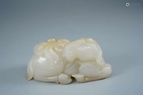 A Carved Jade Horse Ornament