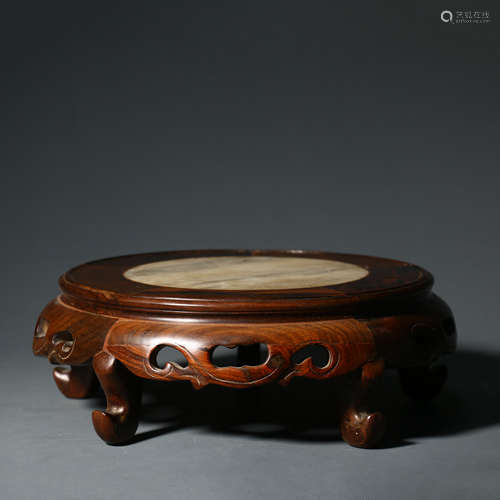 A Carved Siam Wood Stand